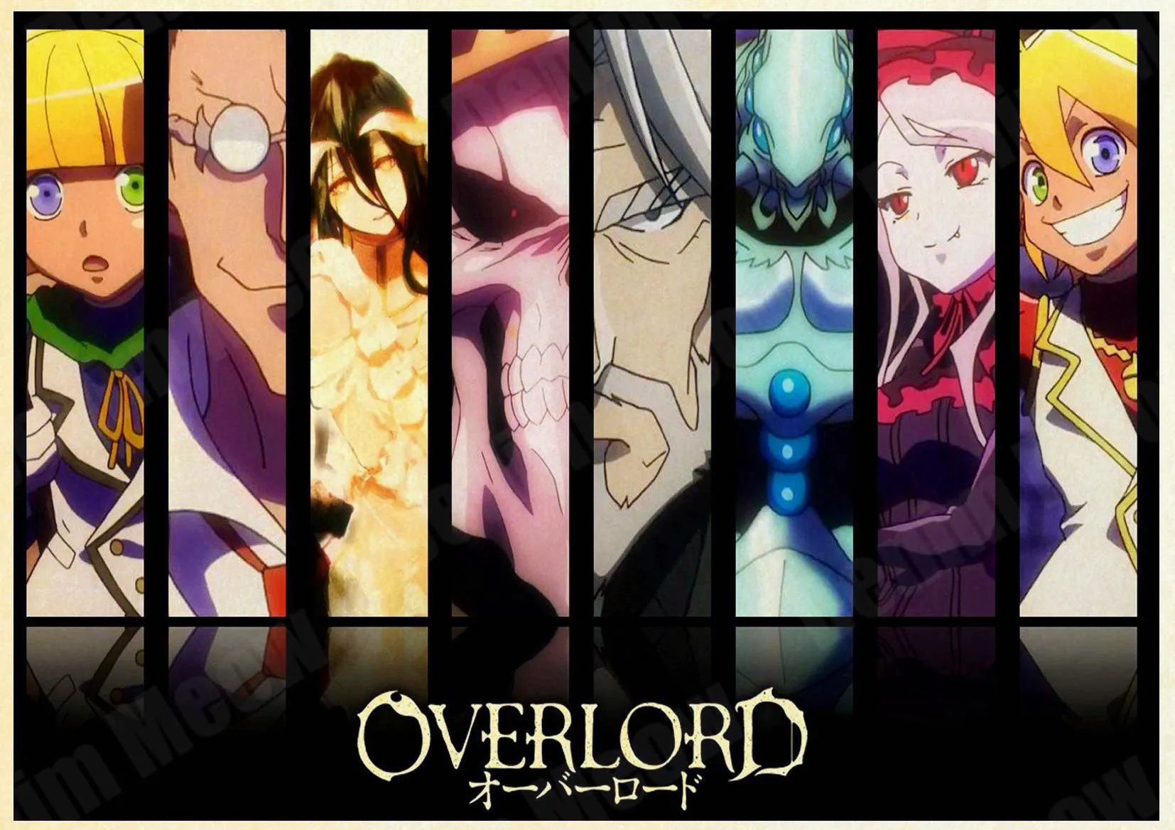 K Overlord плакат Bone King винтажные металлические оловянные знаки бар клуб кафе домашний декор комиксы настенные художественные плакаты подарки для любителей аниме ZSS18 - Цвет: K