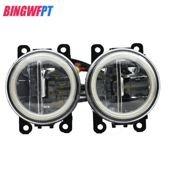 

2x Car LED Lamp Fog Light + Angel Eye DRL Daytime Running Light 12V For Subaru Outback 2010 2011 2012 For Subaru BRZ 2013-up