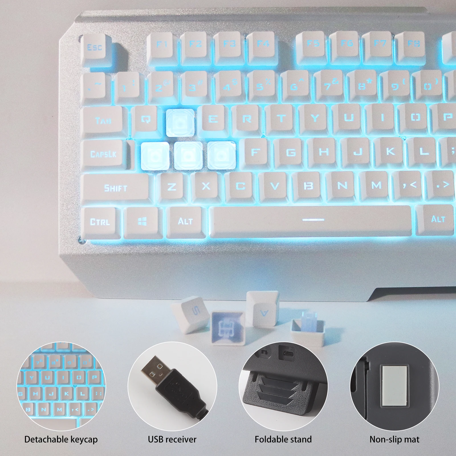 Wireless 2.4G Keyboard Mouse Combos Optical USB Mouse 110 Keys Keypad Ergonomic Portable Gaming Keyboard And Mouse For Laptop PC