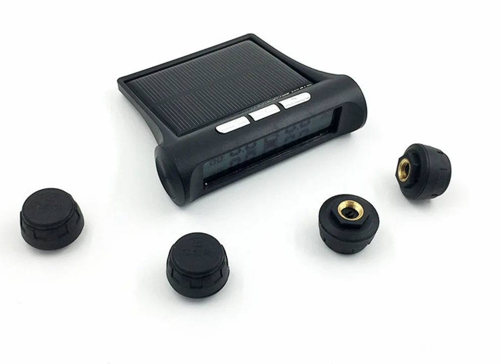 USB или солнечная зарядка автомобиля TPMS система контроля давления в шинах HD цифровой ЖК-дисплей Автосигнализация инструмент беспроводной 4 внешних датчика