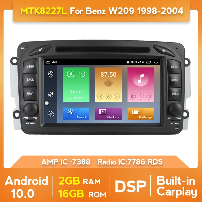 Android 10 Автомобильный мультимедийный плеер для W203 Mercedes Benz Vito W639 W168 Vaneo Clk W209 W210 M/ML