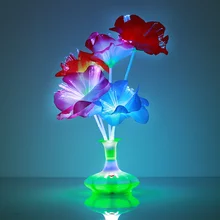 Aliexpress - Optical Fiber Lamp Fiber LED Lamp Fiber Flower Light Beautiful Colorful Plastic Kapok Vase Christmas Home Bouquet Room