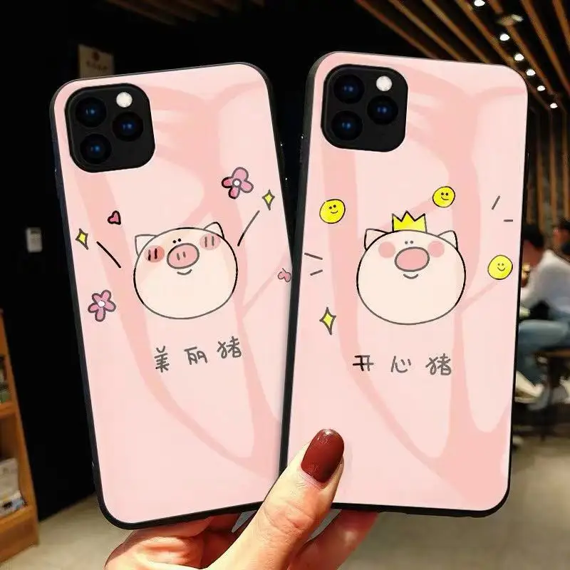 cute cartoon pink letter pattern soft silicone phone case for iphone 6 s 7 8 plus cover airpods | Мобильные телефоны и