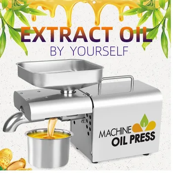 

LBT01 Stainless Steel Oil Presser Cold Hot Oil Press Machine 110/220v Flaxseed Oil Extractor Peanuts,sunflower Seeds Almonds Oil