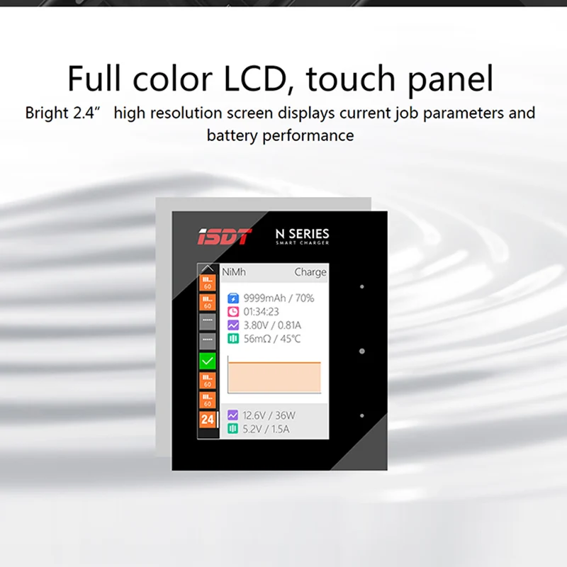 ISDT N24 48 Вт 1.5A 24 слота lcd AA/AAA батарея быстрое зарядное устройство для LiIon LiHv Life NiMh Nicd Nizn