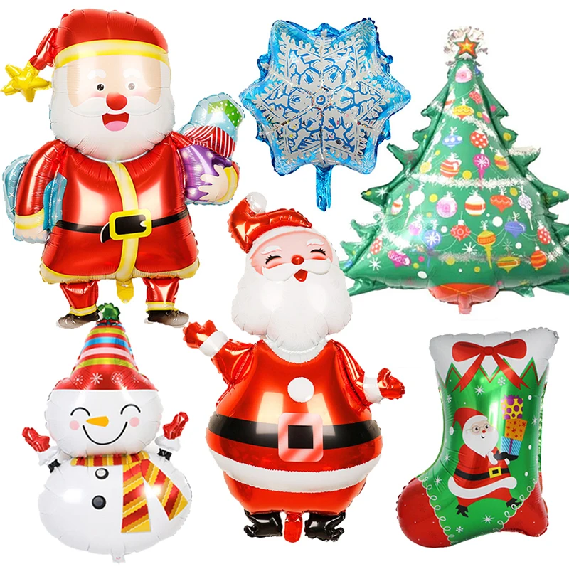 Рождественский Санта Клаус Снеговик фольгированные шары рождественские вечерние украшения на Год Вечерние шары надувные гелиевые детские игрушки Воздушные шары