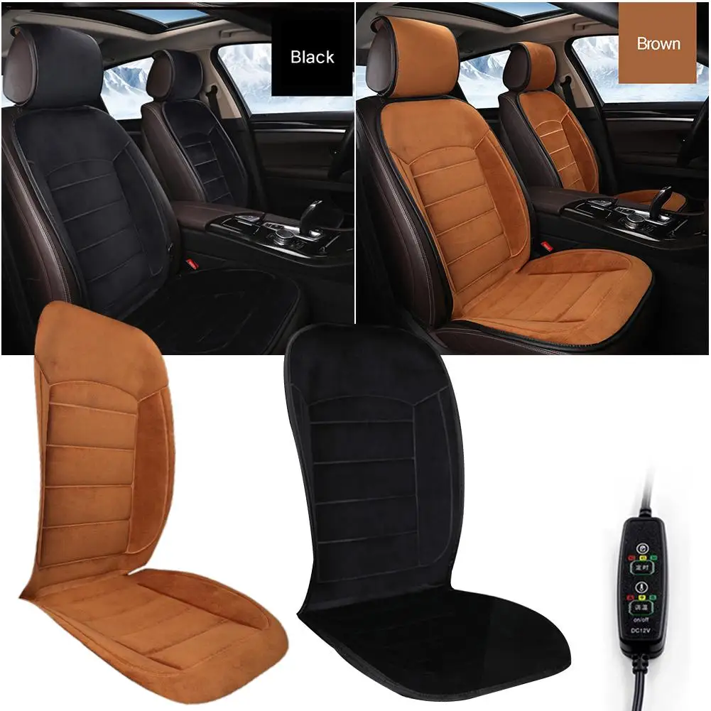 12V авто Подогрев мягкий коврик сиденье Подушка крышка Теплее Зима