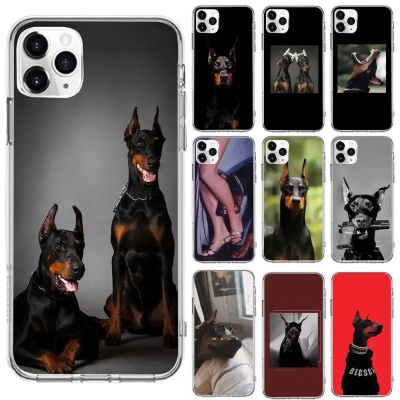 Чехол-накладка Doberman для iPhone 6 7 8 11 12 s mini pro X XS XR MAX прозрачный | Мобильные телефоны и