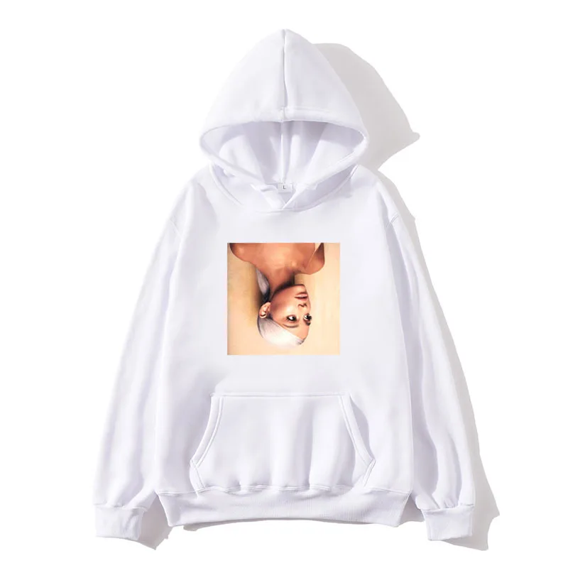 Модные толстовки Kawaii Ariana Grande с принтом, толстовка с длинным рукавом для женщин и мужчин, худи, одежда, горячая мода, Kpop, толстовка, топы