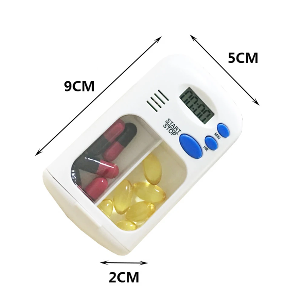2 сетки коробка для таблеток коробка для хранения лекарств электронный таймер напоминание коробки для лекарств будильник таймер таблетки Органайзер таблетки контейнер для лекарств