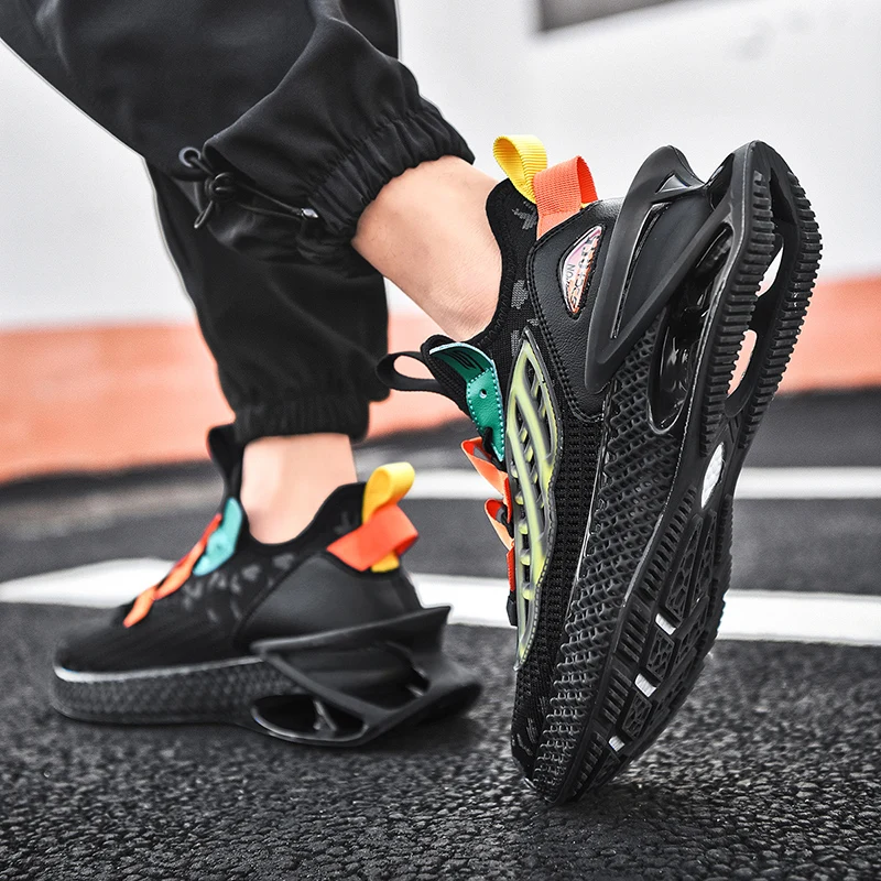 

2021 New fashion Men's Sneakers Breathable Running Shoes Walking Cushioning Sports Shoes Outdoor Comfortable Hard-wearing Shoes