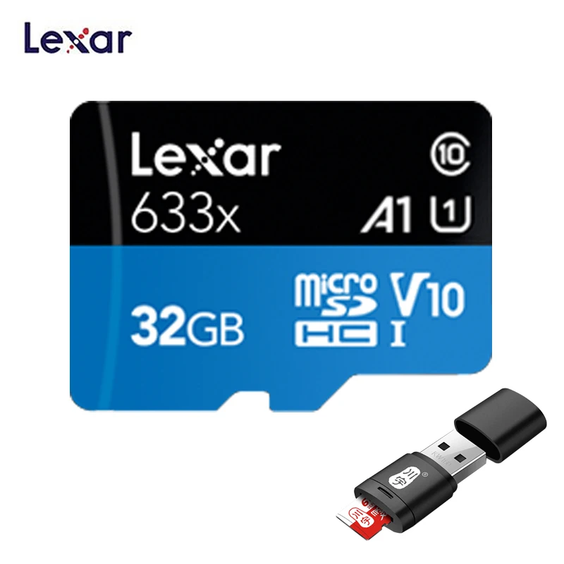 Lexar 512 ГБ 128 ГБ 256 ГБ 64 ГБ 32 ГБ Высокопроизводительные 633x microSDHC microSDXC UHS-I карты до 95 МБ/с./с чтение, 45 МБ/с./с Запись