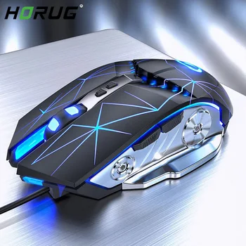 

HORUG 3200 DPI Professional Wired Gaming Mouse Silent Computer Mouse Gamer For PC Laptop Optical Mouses For LOL CS PUBG DOTA