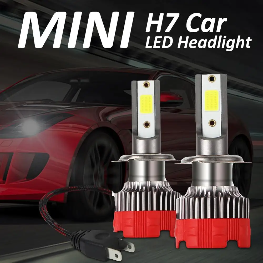 

For H7 LED Mini Integrated LED Car Xenon Light Headlight LED Work Light Headlight 6000K Fog Lights Signal Bulbs