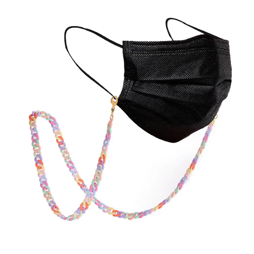 

Fishhook Big Candy Acrylic Mask Chain Glasses Cord for Women Girl Sunglasses Straps Eyeglasses Chain Lanyards Neck Holder Gift