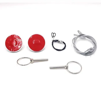 

100809-SL Hood Pin Lock Appearance Racing Kit Universal Aluminum Silver