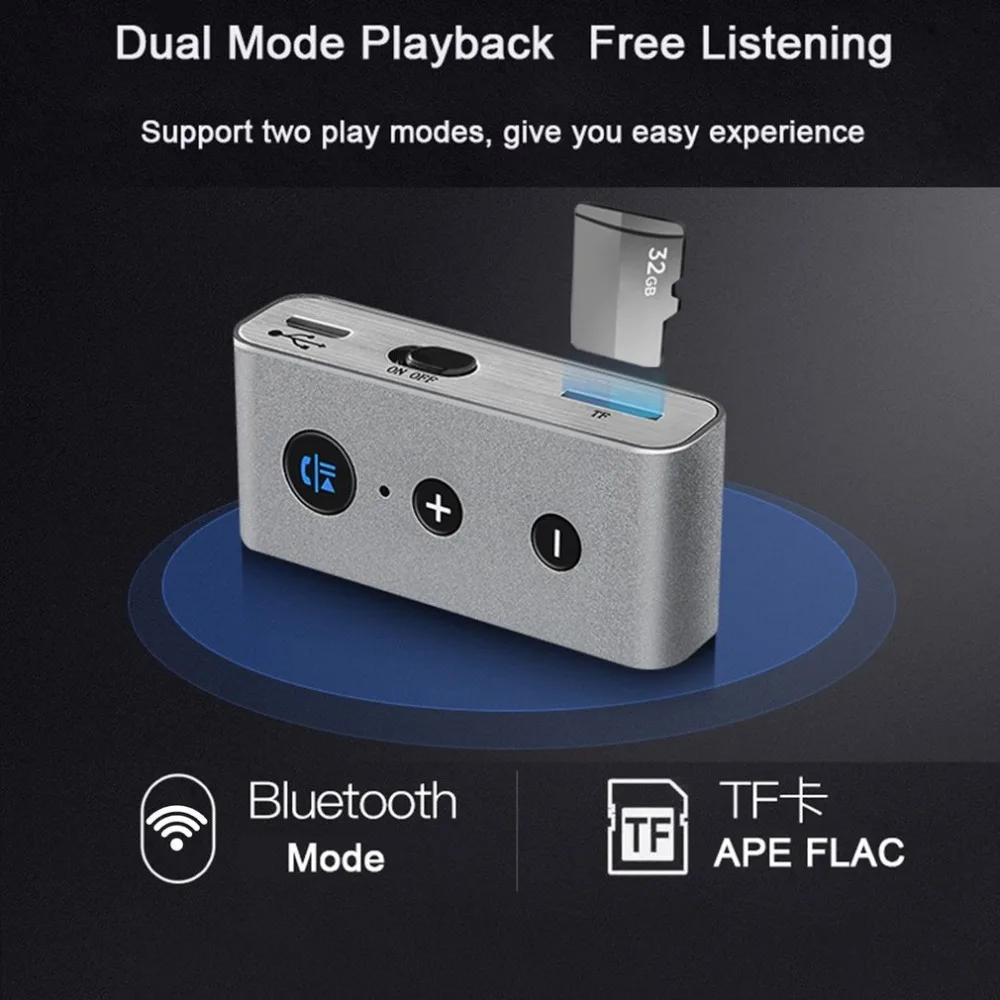 Bluetooth автомобильный комплект громкой связи 3,5 мм Aux аудио приемник адаптер беспроводной музыкальный приемник A2DP стерео Поддержка TF автомобильный адаптер