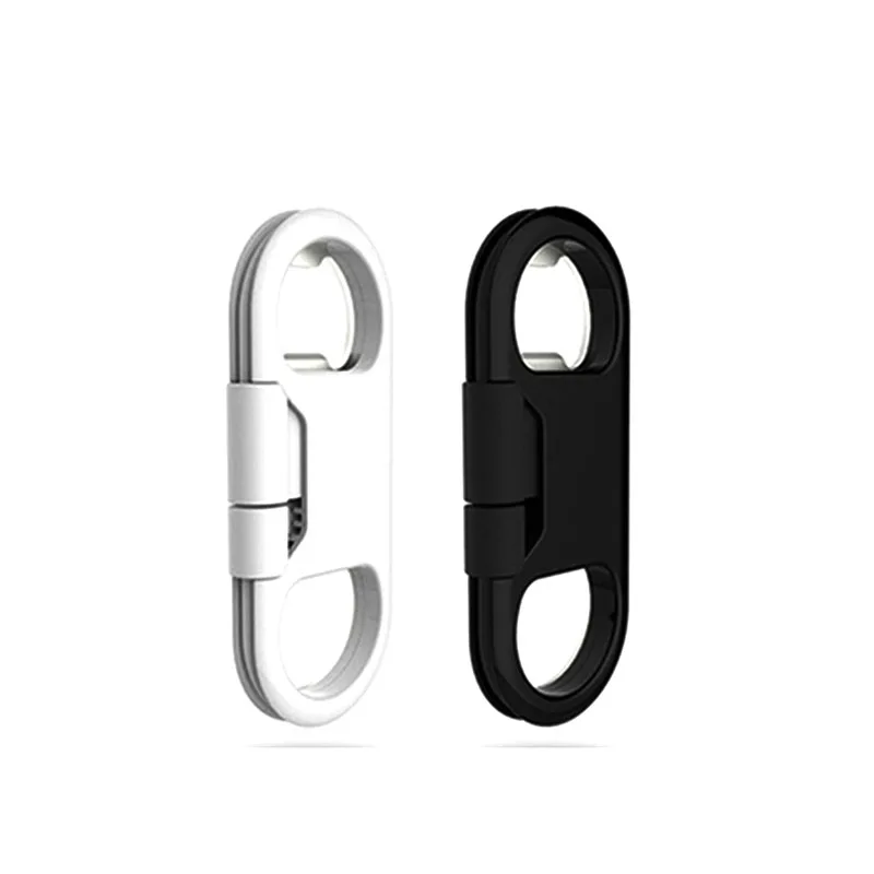 3 in 1 Beer Bottle Opener Keychain USB Data Cable Charging Cable Portable Multifunction Data Cable for IOSAndorid Phones (5)
