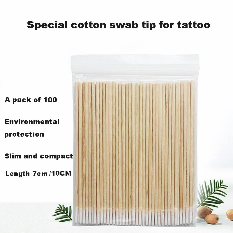 Disposable Cotton Swab Lint Free Micro Brushes Wood Cotton Buds Swabs Ear Clean Stick Eyelash Extension Glue Removing Tool 3