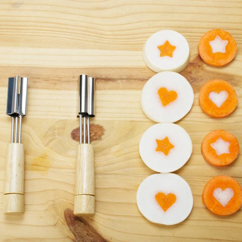 1PC Stainless Steel Vegetable Fruit Cutter Embossing Mold Star Heart Shape | Дом и сад