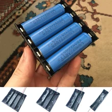 Black Plastic 1x 2x 3x 4x 18650 Battery Storage Box Case 1 2 3 4 Slot Way DIY Batteries Clip Holder Container With Wire Lead Pin