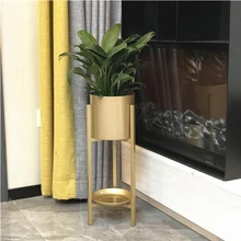 Металлический комнатный светильник, роскошный Железный Художественный Цветочный горшок, рамка золотого типа, домашний декор для гостиной