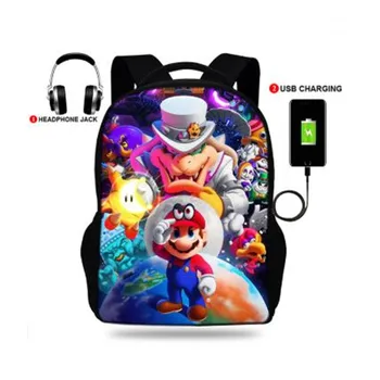 

New Style School bags for students Most Popular And Fashion mochila bags Game Super Mario Print escolar bags