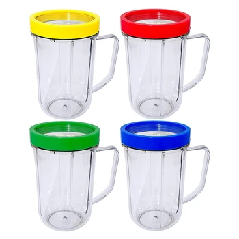 

Magic Cup and Blade Replacement, Magic High 16 Oz Cups and Color Ring Fits for Magic Juicer