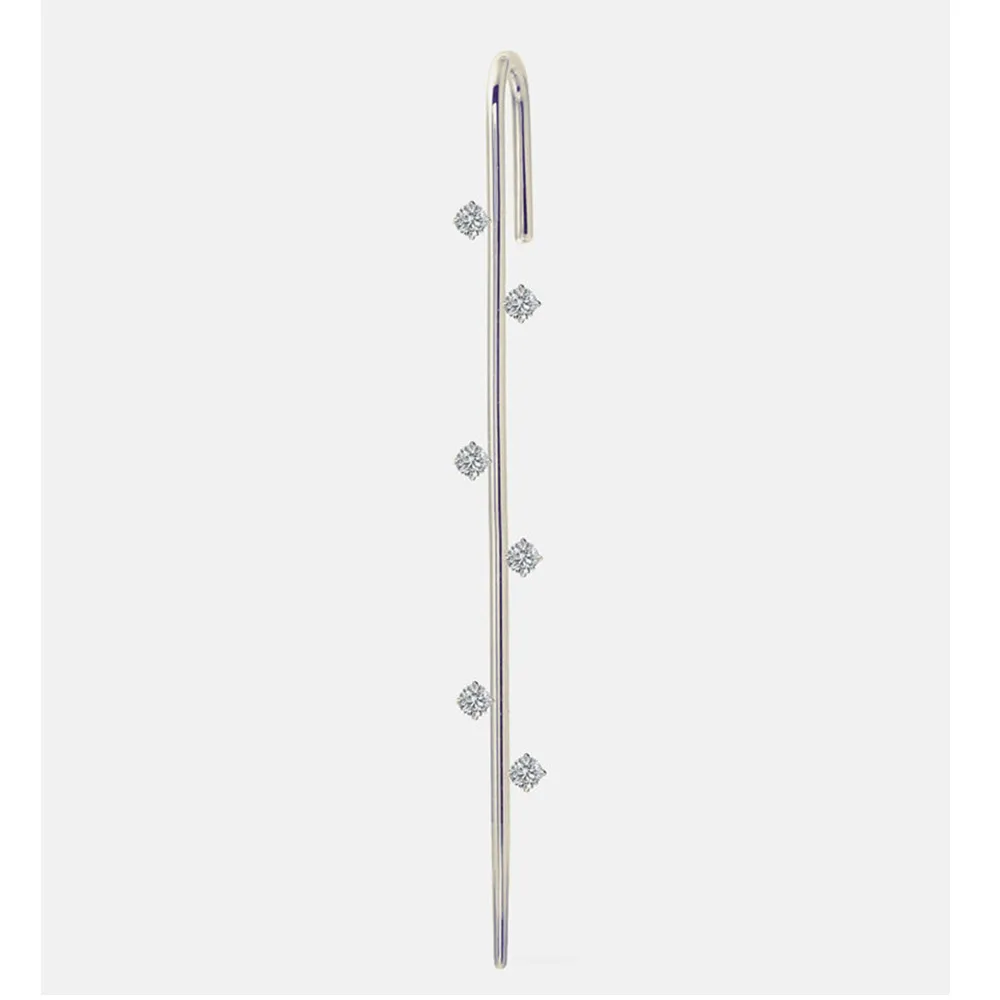 1PCS Thread Ear Pin Altruist, 925 пробы, серебряная нить, Ушная булавка, каффы для ушей, плавающие жемчужные серьги,, без зажимов для пирсинга, кристалл, CZ Шпильки, манжета, ювелирное изделие - Окраска металла: 1PCS Thread Ear Pin