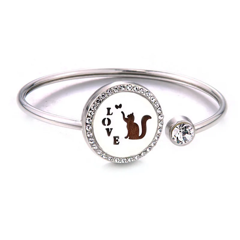 New Aromatherapy Bracelet stainless steel Aroma Diffuser Lockets perfume Essential Oil Diffuser Bracelet fashion jewelry women