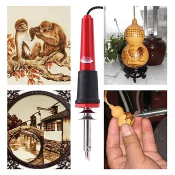 

37pcs/set Electric Soldering Iron Tip Carving Pyrography Tool Adjustable Temperature Wood Embossing Pen Carving Pen