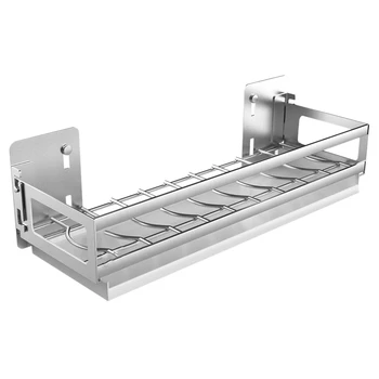 

PHFU-Dish Drying Rack Wall Mounted Shelf Stainless Steel Multi-Function Dish Dryer Kitchen Organizer Bowl Rack with Drain Board