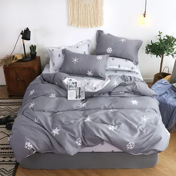 

3/4pcs Home Bedding Bed Linen Set Sheet Pillowcase Bed Linings Cover Bed Sheet Cover Set Cute Printing Bedclothes Leaf Cover