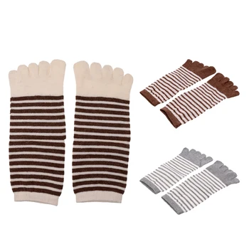 

Striped Toe Socks Female Crew Striped Cotton Socks Ladies Casual Cute Socks