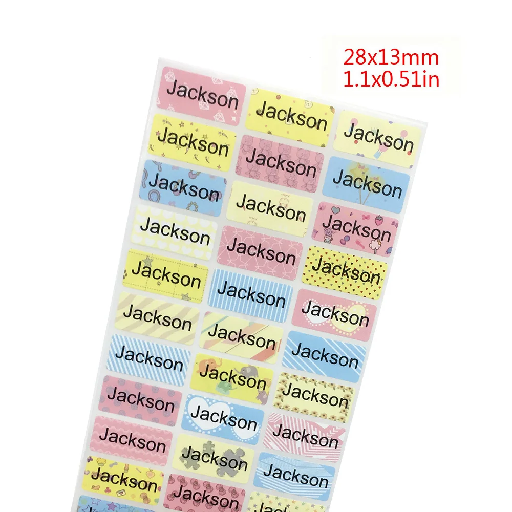 

Fashion Multi Color Personal Name Stickers Customize School Stationery Label Waterproof Tags Decal Sticker For Girl Scrapbooking