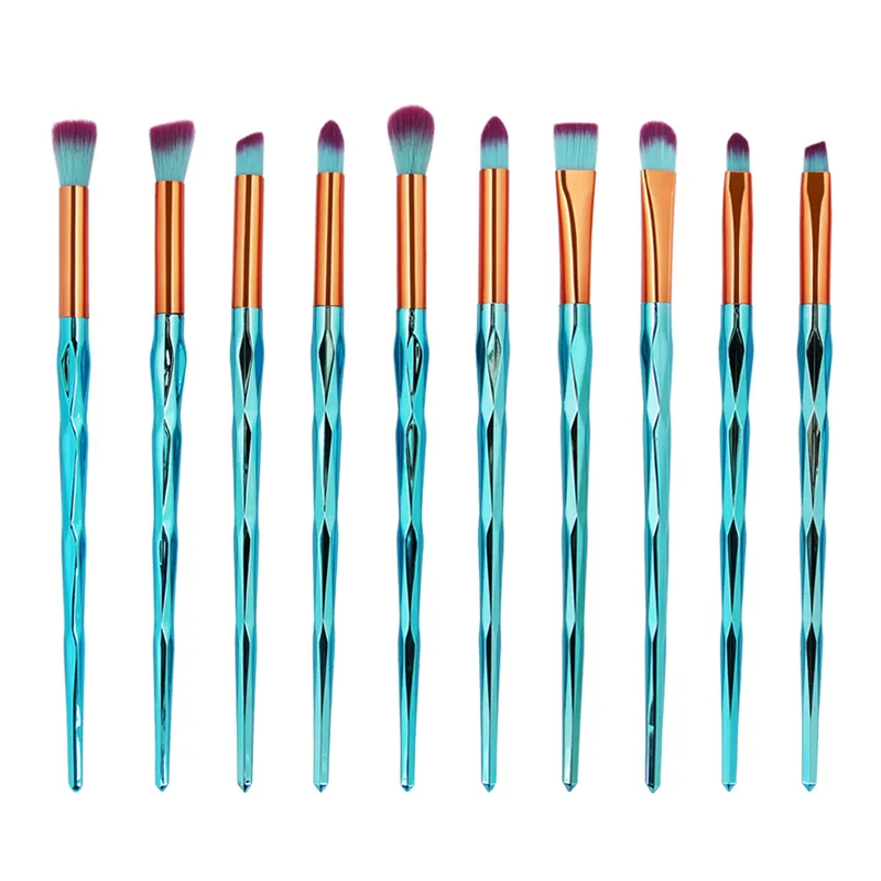 10pcs Blue SinSo Профессиональный набор кистей для макияжа 10-20 шт Единорог Кисть для макияжа порошок в наборе основа тени для век бровей Макияж Кисти Инструмент - Handle Color: 10pcs Blue