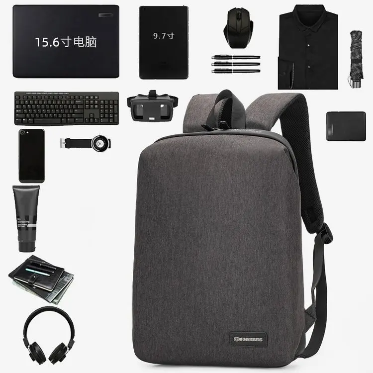 

Spring New Style Thin Waterproof Men's Business Casual Backpack Solid Color Simple Computer Backpack Business Trip Travel School