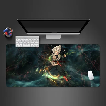 

Super Cool Black Goku Anime Pad Hot Selling High Quality Natural Rubber Washable Game Mouse Pad PC Game Large Keyboard Mats