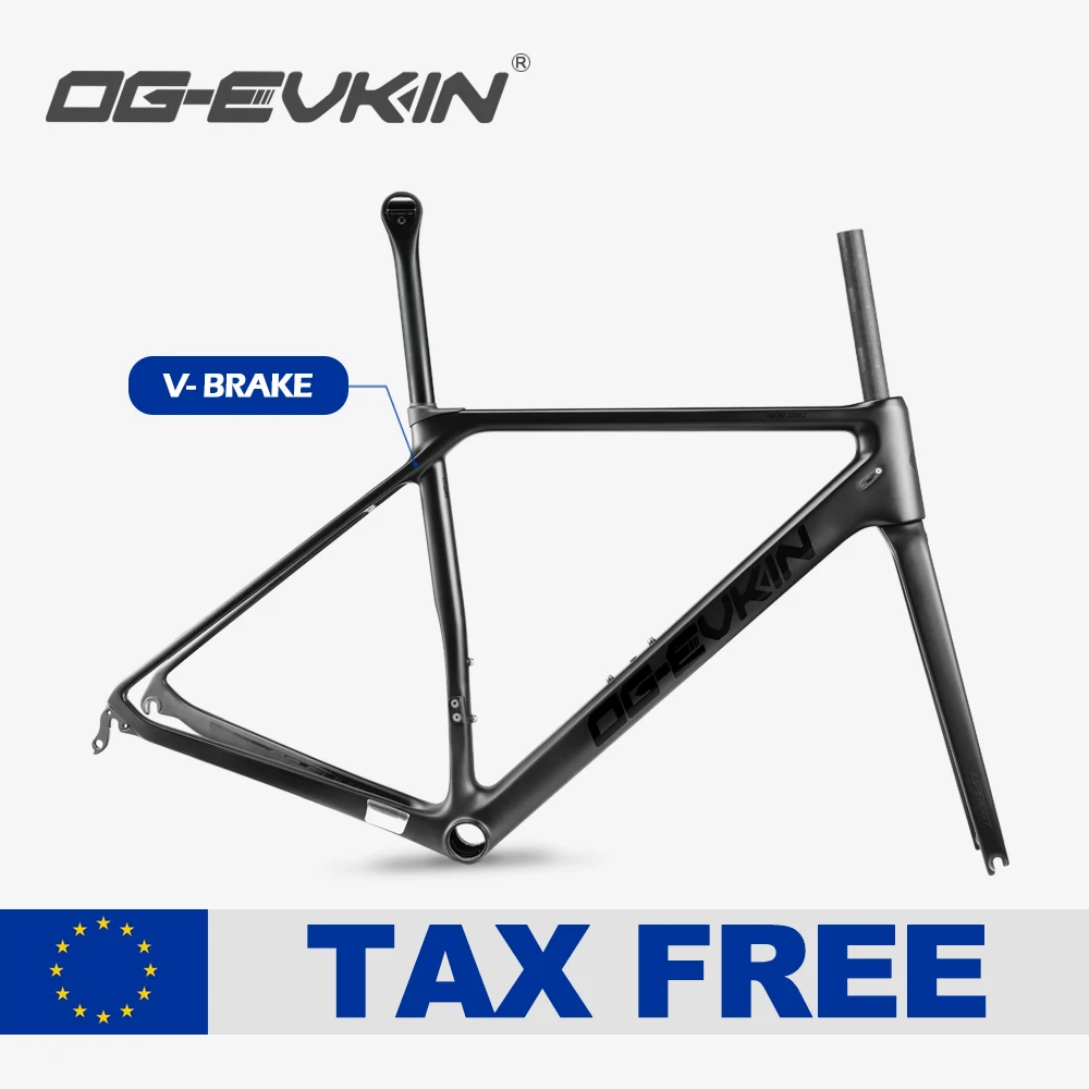 US $440.64 OGEVKIN CF025 Carbon Road Frame VBrake Bicycle Frame Super Light BB86 700C x 25C Di2 Mechanical Bike Frames Frameset Racing