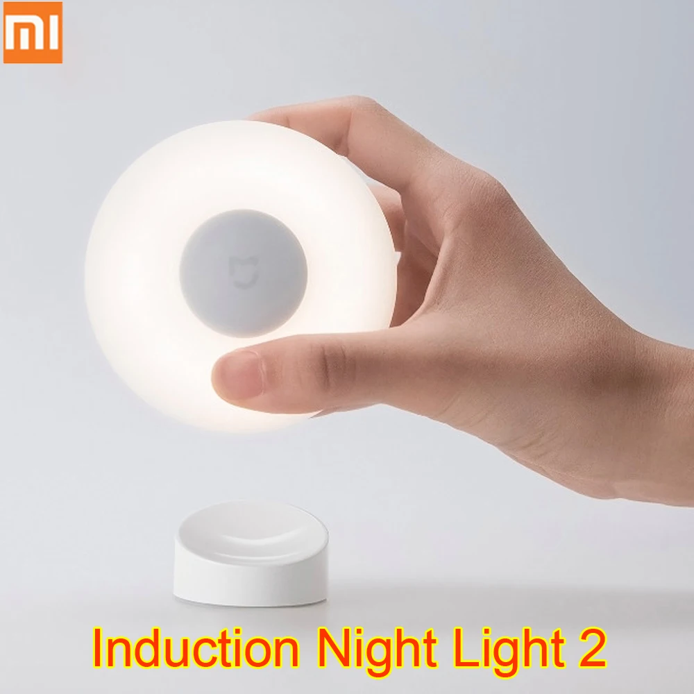 Xiaomi Mijia светодиодный индукционный ночник 2 лампы Регулируемая яркость инфракрасный умный датчик человеческого тела с магнитной основой