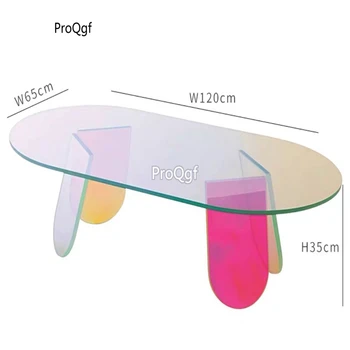 

Ngryise 1 Set 120*65*35cm Minshuku rainbow ins table