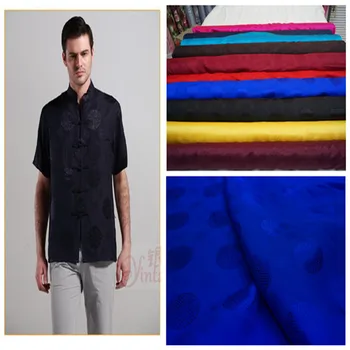 

{sang pu} satin high-grade shirting uniforms flower silk tangzhuang silk fabric material / 0.5 m