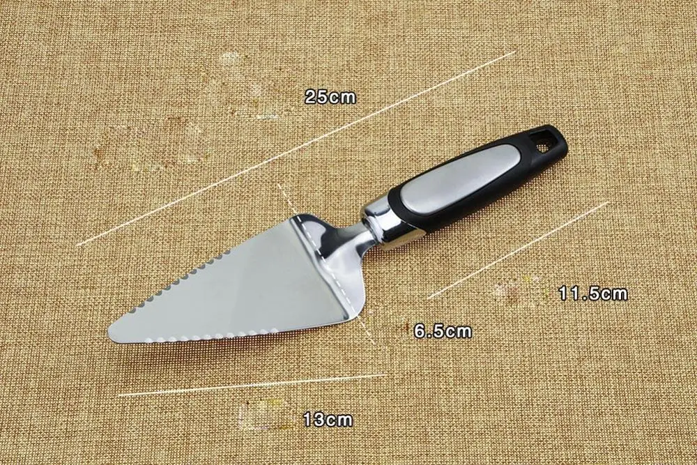 Stainless Steel Serrated Edge Cake Server Blade Cutter Pie Pizza Server Cake Cutter Shovel Kitchen Baking Pastry Spatulas