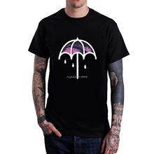 Мужские футболки Bring Me The Horizon Umbrella, черная футболка с коротким рукавом разных цветов, высокое качество, Милая футболка для влюбленных