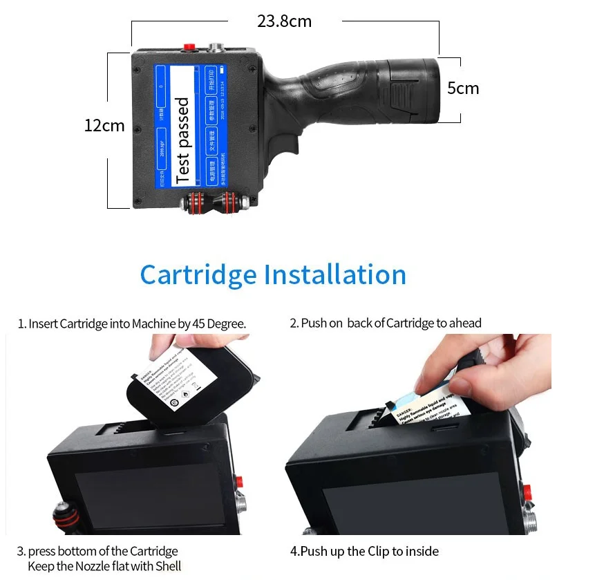 Поддержка переменного сенсорного экрана ручной струйный принтер маркировочная