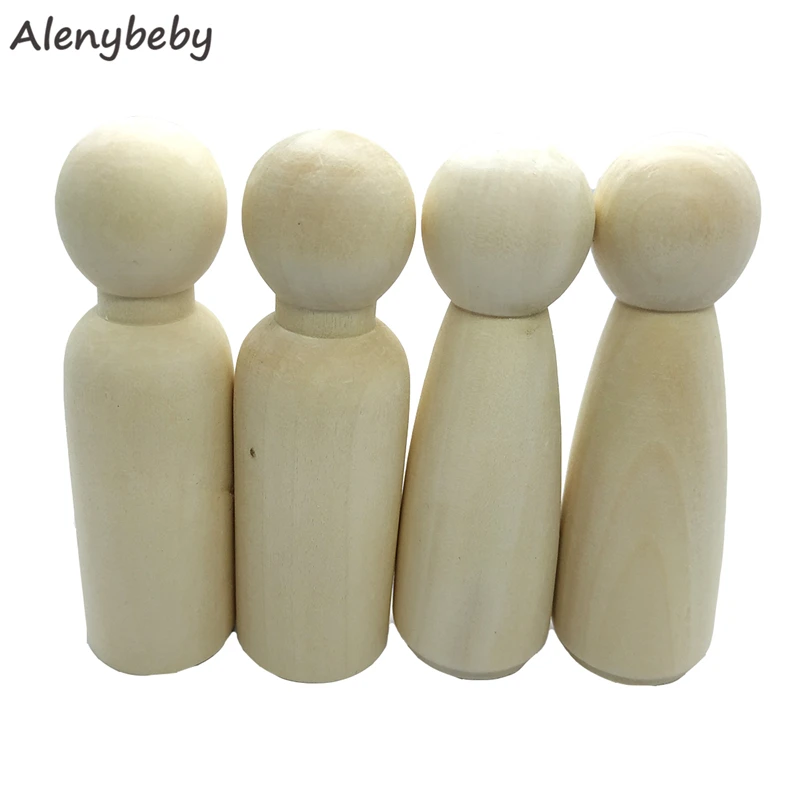 90mm man woman 10 шт. 90 мм мальчик и девочка деревянные фигурки для украшения свадебного торта Неокрашенные Фигурки DIY ремесла поставки детские игрушки Рождественские украшения для дома - Цвет: 90mm man woman