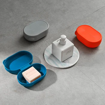 

Portable Color Soap Dish Box Case Holder Container Wash Shower Home Shower Bathroom Sealed Soap Case Travel Supplies