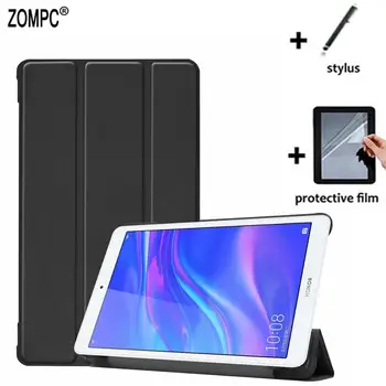 

3in1 Ultra Slim Luxury Folio Stand Leather Case Cover + Film + Stylus for Huawei M5 Lite 8 JDN2-W09 Honor T5 8.0 JDN2-AL00HN 8"