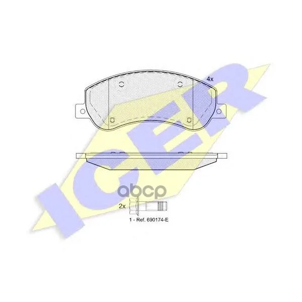 141793-204_колодки Дисковые Передние! Vw Amarok 2.0tdi/Bitdi 10 Icer 141793204 Icer арт. 141793204