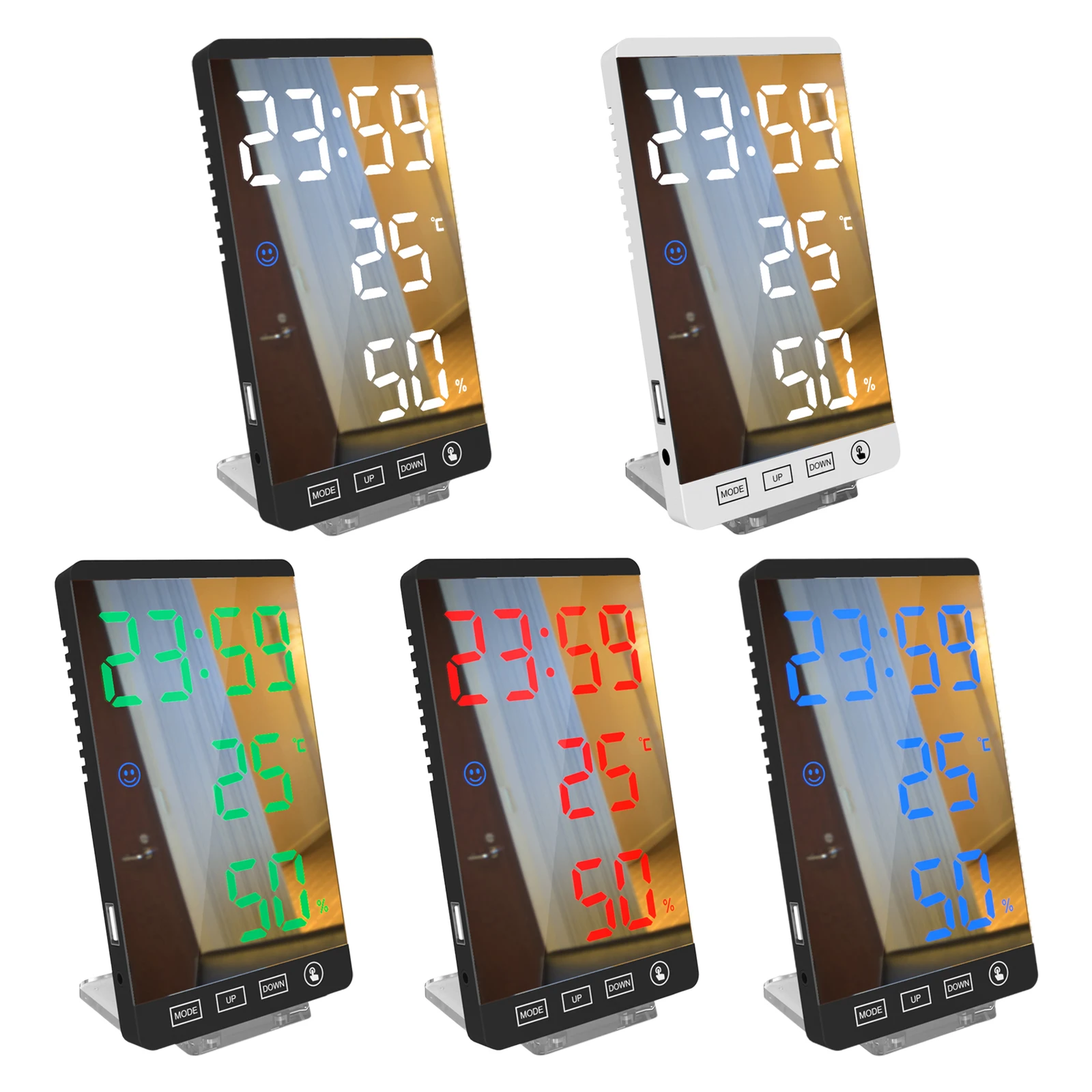 Новый 6-дюймовый светодиодный Будильник Повтор Календарь термометр дисплей